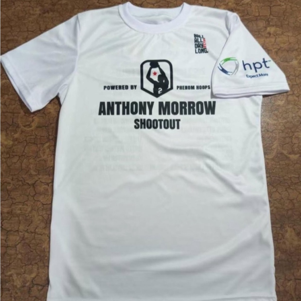 Men’s Phenom Hoops Anthony Murrow Shootout Tournament DriFit White Shirt Size XL
